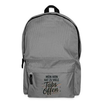 My brain has too many tabs open - Backpack - elephant grey - Front