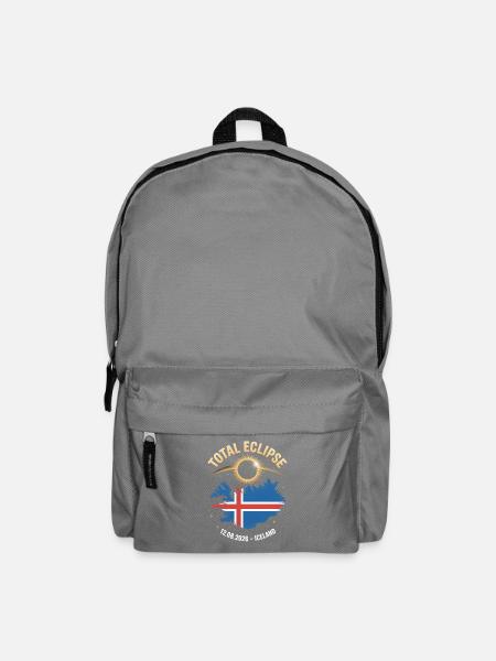Totale Sonnenfinsternis Island 2026 - Rucksack - Mittelgrau