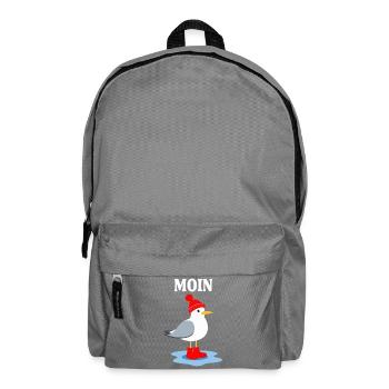 Moin Möwe im Friesen-Look - Rucksack - Mittelgrau - Vorne