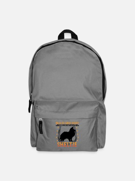 Sheltie mich suchen Shetland Sheepdog - Rucksack - Mittelgrau