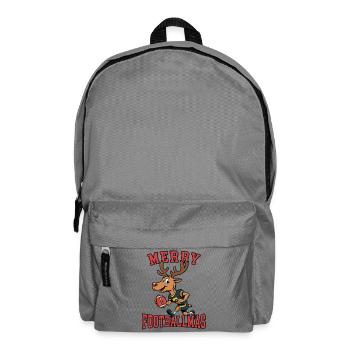 Frohe Footballmas - Rucksack - Mittelgrau - Vorne