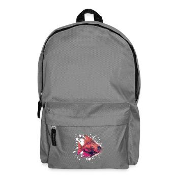 Fisch Klecks  - Rucksack - Mittelgrau - Vorne