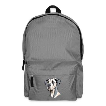 Dane Dog Head Portrait - Backpack - elephant grey - Front