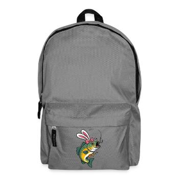 Funny Easter Fish Art Fishing - Backpack - elephant grey - Front