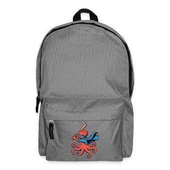 Baseball Oktopus Superheld - Rucksack - Mittelgrau - Vorne