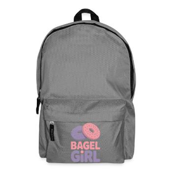 Bagels Spruch Bagel Mädchen Lustig Bagels Geschenk - Rucksack - Mittelgrau - Vorne