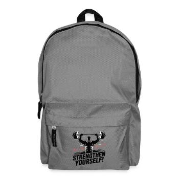 Emblem des Krafthebers - Rucksack - Mittelgrau - Vorne