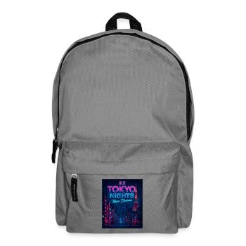 Tokyo Nights – Neon Dreams Streetwear Design - Sac à dos - gris éléphant - Devant
