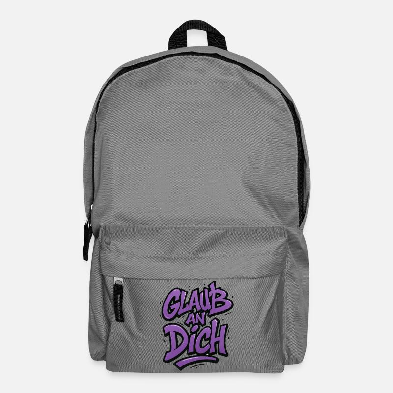 Glaub an Dich Graffiti - Rucksack - Mittelgrau
