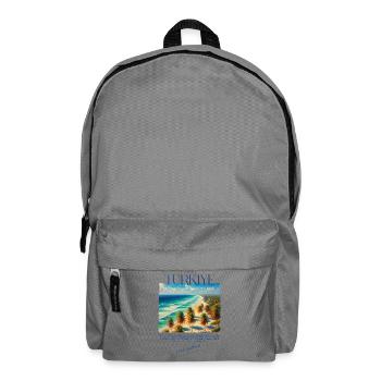 Turkey Bodrum Beach Holiday Design – Visit Bodrum - Backpack - elephant grey - Front