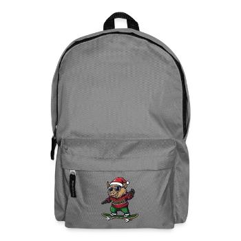 Pig Christmas Funny Wild Boar - Backpack - elephant grey - Front