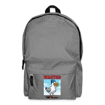 Wanted: French Fries Seagull - Backpack - elephant grey - Front