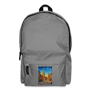Dortmund Skyline Malerei - Rucksack - Mittelgrau - Vorne