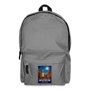 Bochum Nachtstadt Kunstturm - Rucksack - Mittelgrau - Vorne