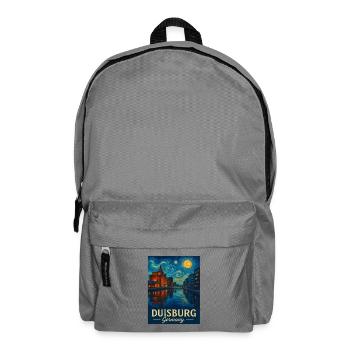 Duisburg Night on the Rhine - Backpack - elephant grey - Front