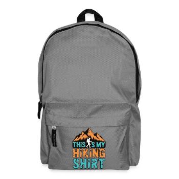 Hiking - Mountains & Hikers Vintage Design - Backpack - elephant grey - Front
