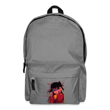 Waifu Anime Mädchen Kawaii Otaku Anime Liebhaber - Rucksack - Mittelgrau - Vorne