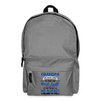 Grandpa Quote Grandfather Humor - Backpack - elephant grey - Front