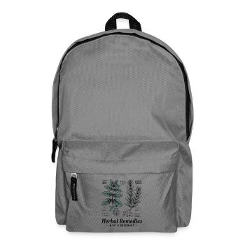 Minze & Rosmarin - Heilpflanzen - Rucksack - Mittelgrau - Vorne