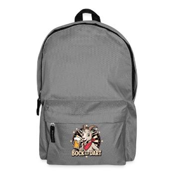 Bock auf Dart – Dartshirt mit Ziege und Bier - Rucksack - Mittelgrau - Vorne