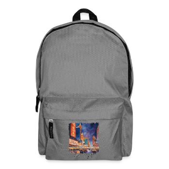 Las Vegas Aquarell, ich liebe Las Vegas - Rucksack - Mittelgrau - Vorne