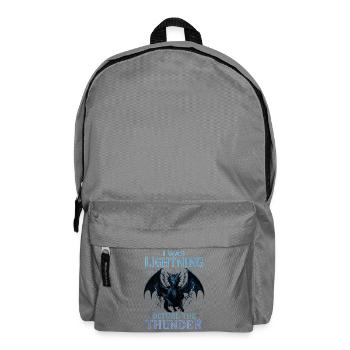 I was lightning before the thunder dragon - Backpack - elephant grey - Front