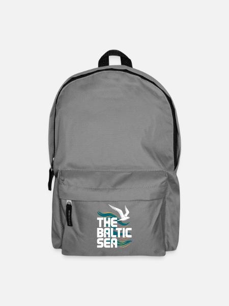 The Baltic Sea Ostsee Möwe Wellen Küste Meer - Rucksack - Mittelgrau