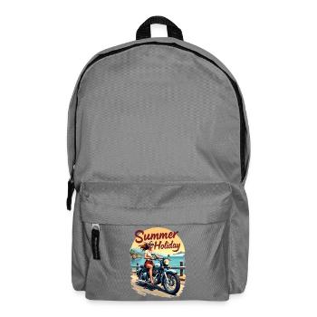 Motorcycle Summer Holiday Vacation Biker - Backpack - elephant grey - Front