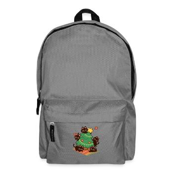 Purrsmas chat arbre lueur, chatons drôles Noël - Sac à dos - gris éléphant - Devant