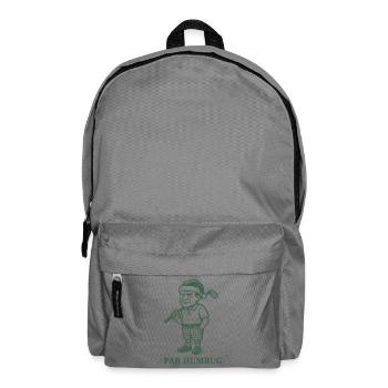 Par Humbug Funny Golf Christmas Golfer - Backpack - elephant grey - Front