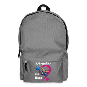 Screwdriver with HEART - Backpack - elephant grey - Front