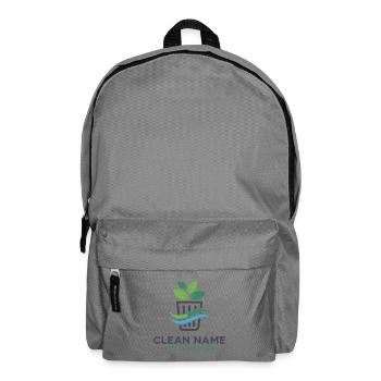 Öko-Pflanze im Korb-Logo - Rucksack - Mittelgrau - Vorne