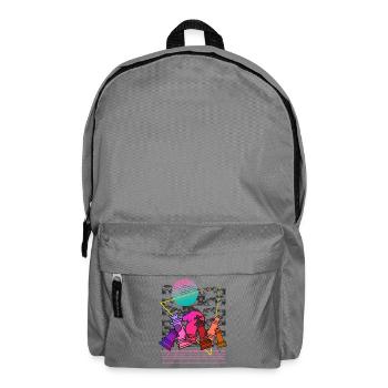 Neon Chess Collage - Backpack - elephant grey - Front