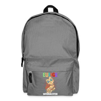 Weihnachtsmann Eule Weihnachtszeit Weihnachts - Rucksack - Mittelgrau - Vorne