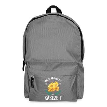 Weihnachtsmann Käse  Weihnachtszeit Weihnachts - Rucksack - Mittelgrau - Vorne