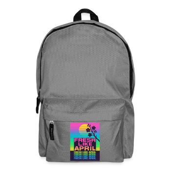 FRESH LIKE APRIL Retro Spring Cherry Blossom - Backpack - elephant grey - Front
