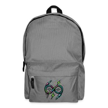 Infinity Neon Energy Music Graphics - Backpack - elephant grey - Front