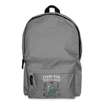 Lab Technician Every Vial Tells A Story Scientist - Backpack - elephant grey - Front