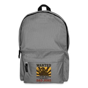 Wanted Dad Joke – Lustiges Western Vatertag Design - Rucksack - Mittelgrau - Vorne