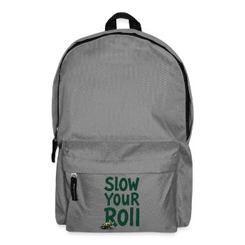 Slow Your Roll Schildkröte Spruch - Rucksack - Mittelgrau - Vorne