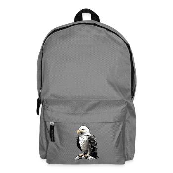 Portrait d’aigle puissant - Sac à dos - gris éléphant - Devant