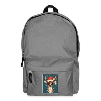 Reindeer Deer Antlers Reindeer Vintage Christmas - Backpack - elephant grey - Front
