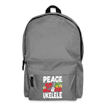 Ukulélé hawaïen Ukulélé Ukulélé Girl Peace - Sac à dos - gris éléphant - Devant
