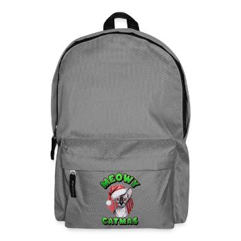 Christmas Sphynx Cat Santa  - Backpack - elephant grey - Front