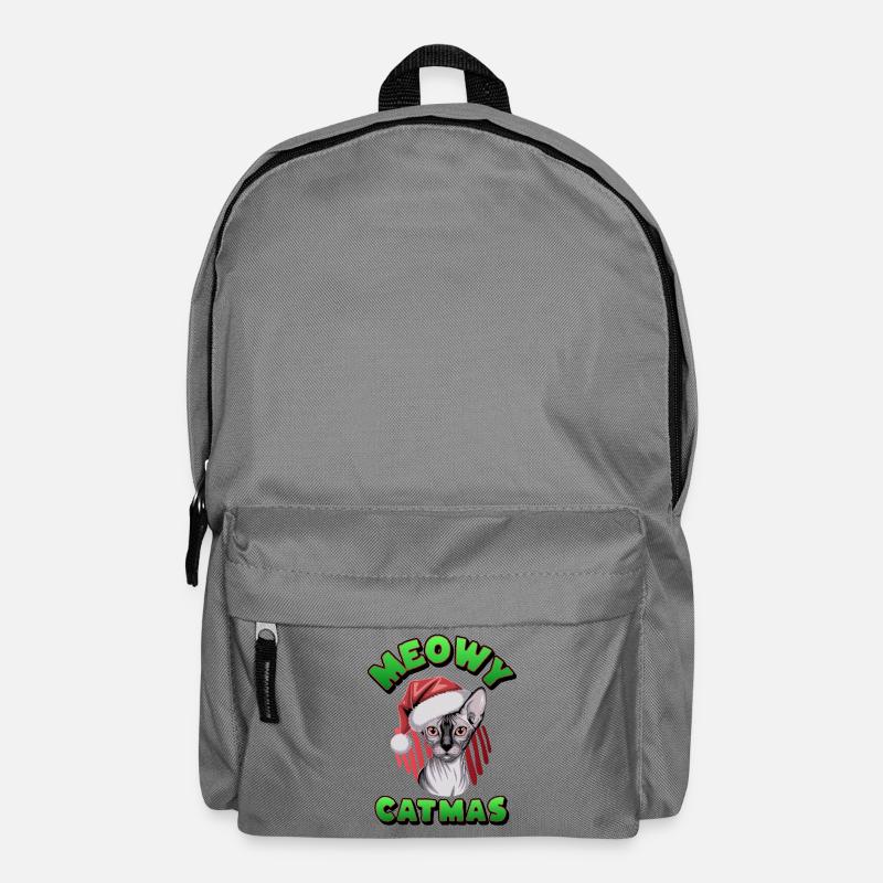 Christmas Sphynx Cat Santa - Backpack - elephant grey