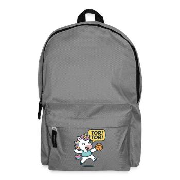 Einhorn Handball Tor Tor, Jubelkind Motiv - Rucksack - Mittelgrau - Vorne
