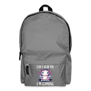 Gaming Axolotl mit Headset - Rucksack - Mittelgrau - Vorne