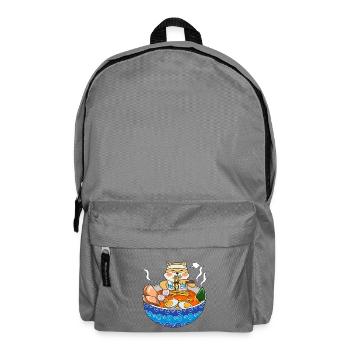 Kawaii Anime Shiba Inu Ramen Japanese Noodle Dog G - Backpack - elephant grey - Front