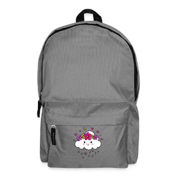 Cloud with flower crown - Backpack - elephant grey - Front
