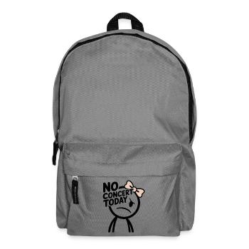 No Concert Today Sad Concert Fan - Backpack - elephant grey - Front
